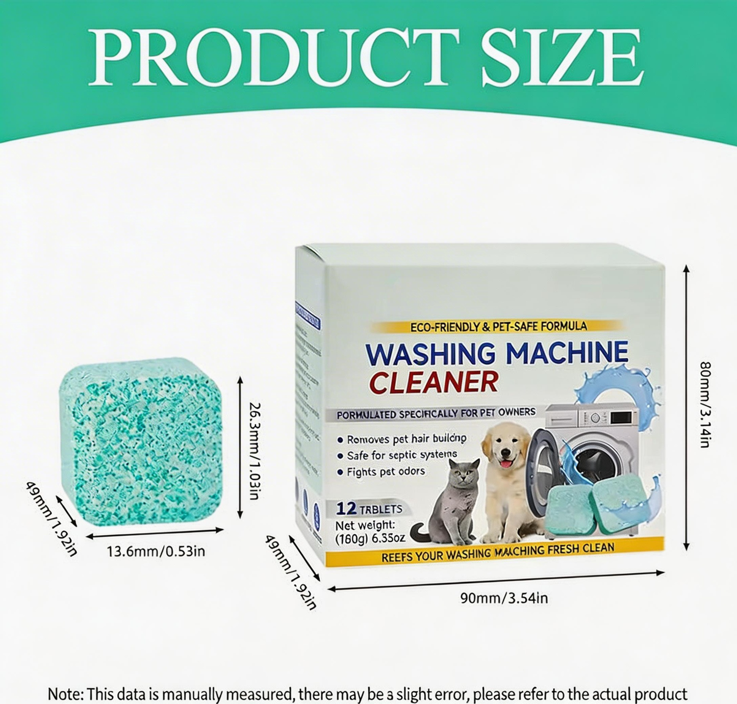 🔥Eco-Friendly Washing Machine Cleaner Fights Pet Odors & Hair Build-Up for Fresh Clean Machines